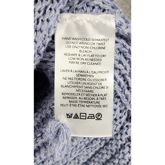 Anthropologie Pilcro Sweater Womens XSmall Blue Preppy Turtle Neck Tunic Top - Picture 11 of 11